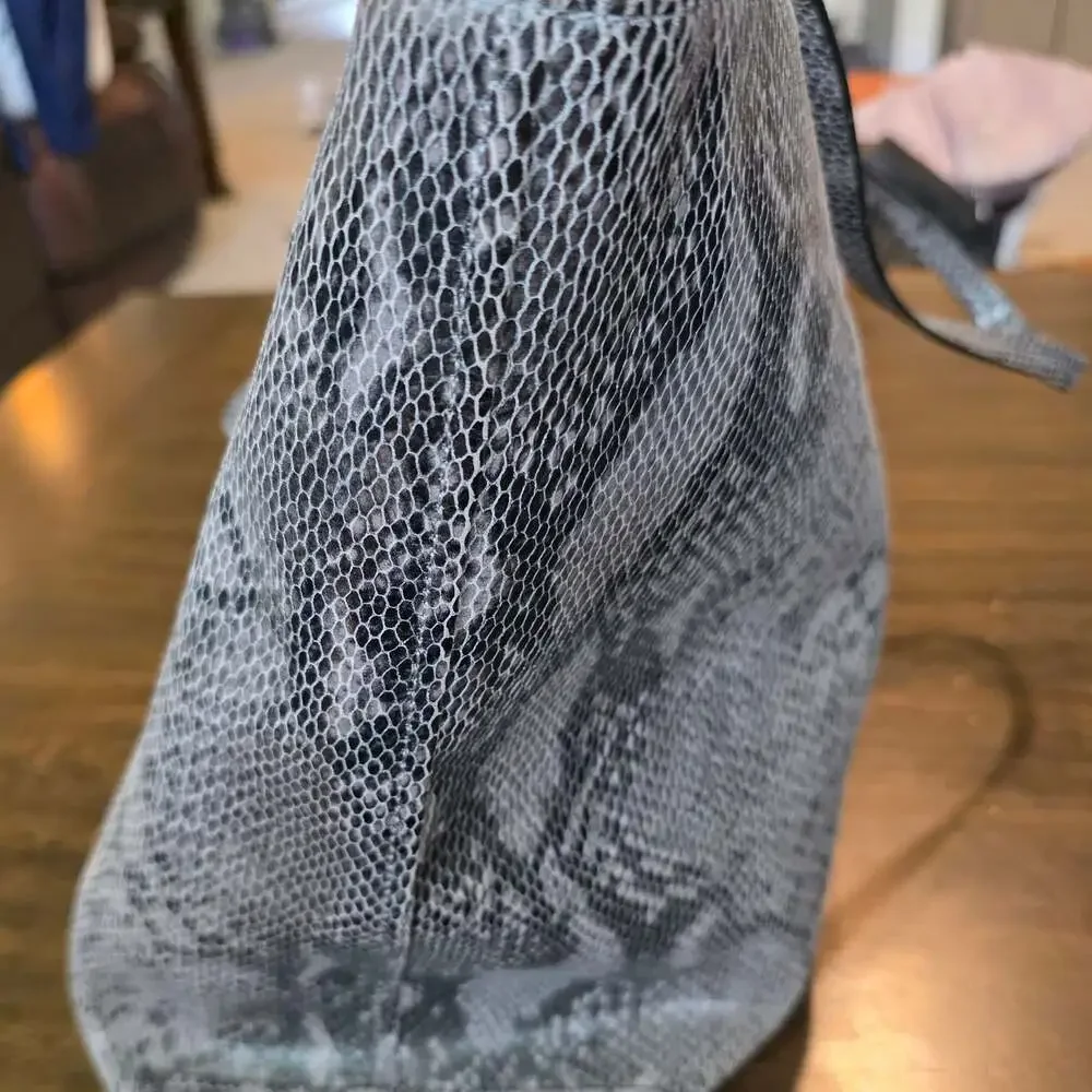 Cole Haan Gray Real Snake Skin Tote Bag